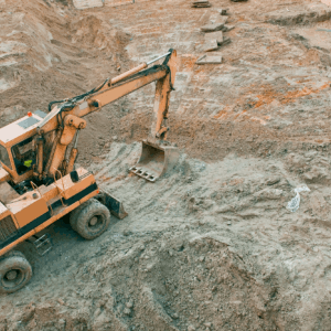 Excavator working on the construction site 2024 09 13 07 34 25 utc