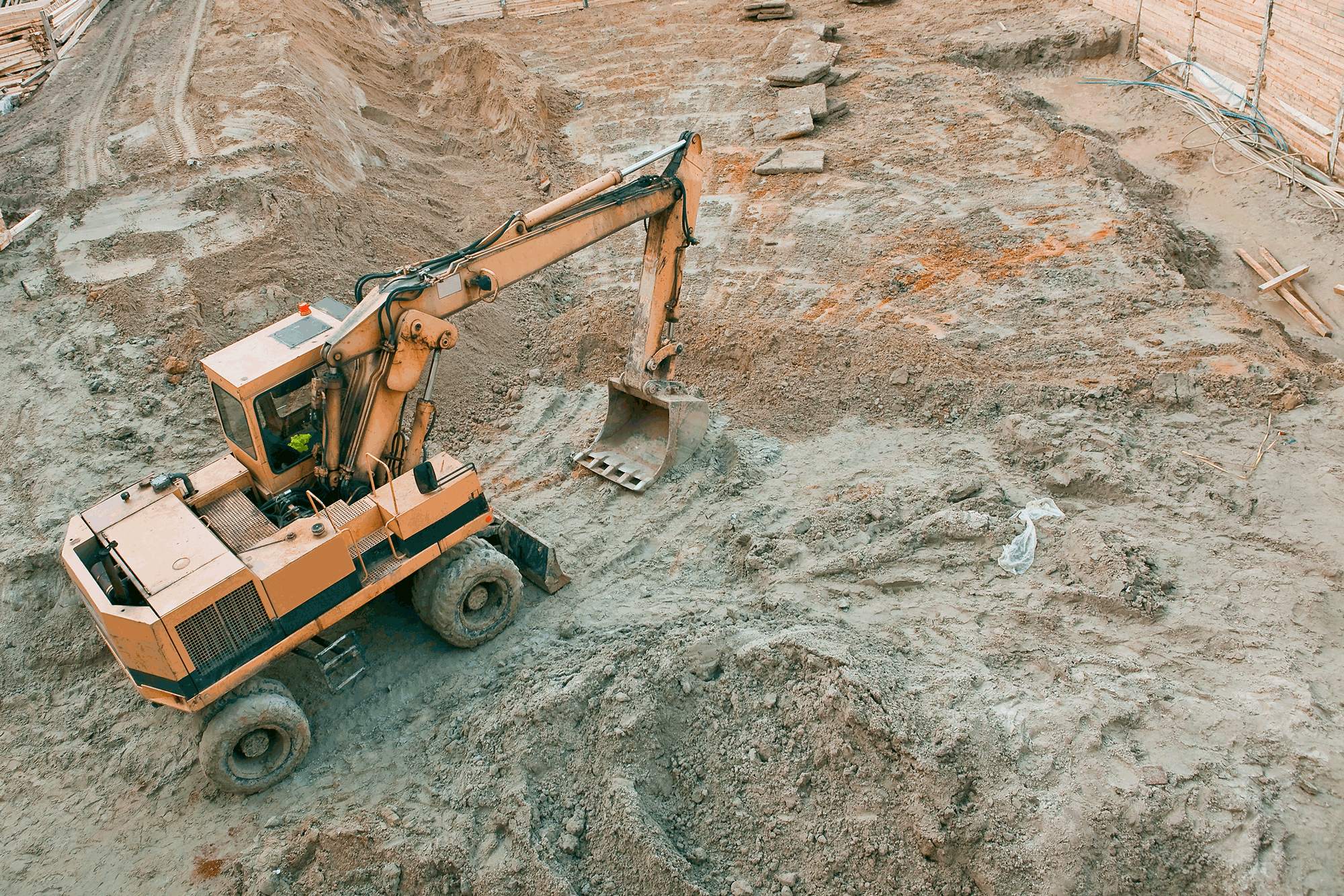 Excavator working on the construction site 2024 09 13 07 34 25 utc